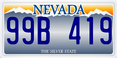 NV license plate 99B419
