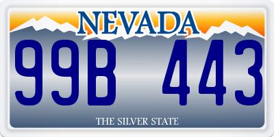 NV license plate 99B443
