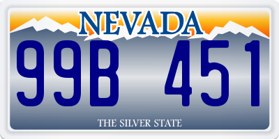 NV license plate 99B451