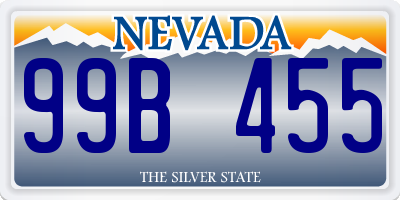 NV license plate 99B455
