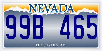 NV license plate 99B465