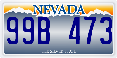 NV license plate 99B473
