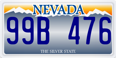 NV license plate 99B476