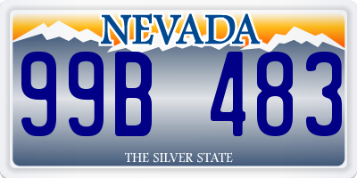 NV license plate 99B483
