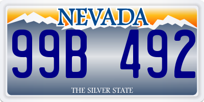 NV license plate 99B492