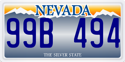 NV license plate 99B494