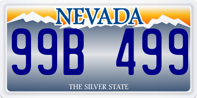 NV license plate 99B499