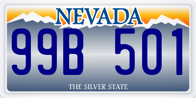 NV license plate 99B501