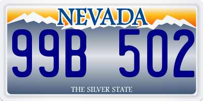 NV license plate 99B502