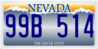 NV license plate 99B514