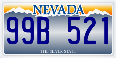 NV license plate 99B521