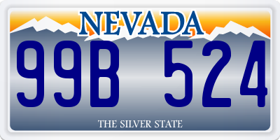 NV license plate 99B524