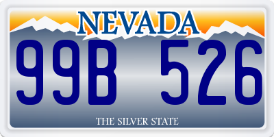NV license plate 99B526