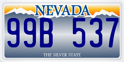 NV license plate 99B537