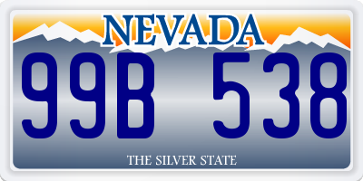 NV license plate 99B538
