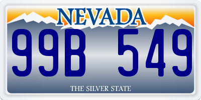 NV license plate 99B549
