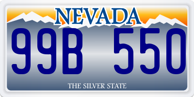 NV license plate 99B550