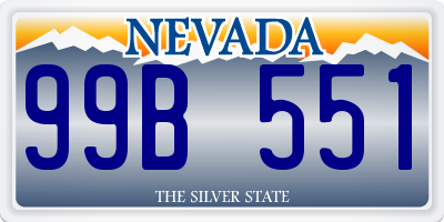 NV license plate 99B551