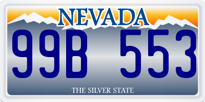 NV license plate 99B553