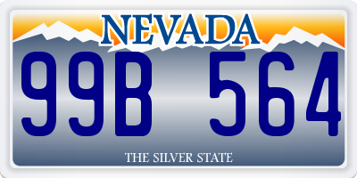NV license plate 99B564