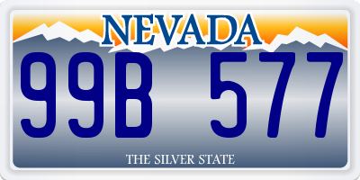 NV license plate 99B577