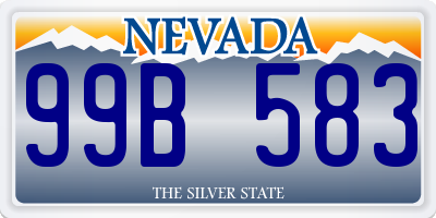 NV license plate 99B583