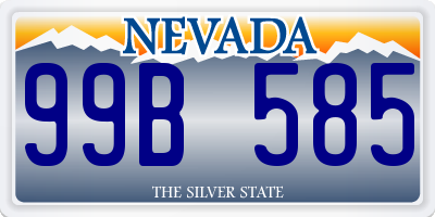 NV license plate 99B585