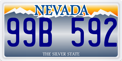 NV license plate 99B592