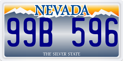 NV license plate 99B596