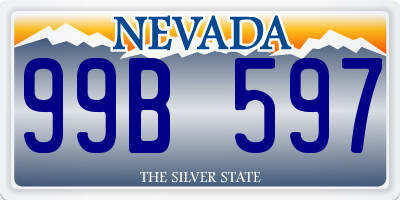 NV license plate 99B597