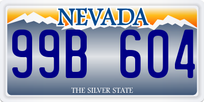 NV license plate 99B604