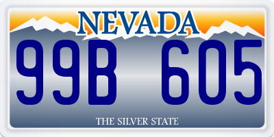 NV license plate 99B605