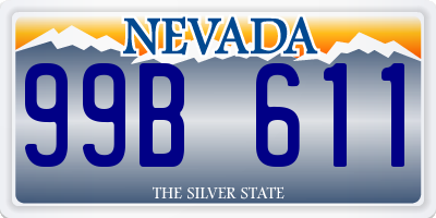 NV license plate 99B611