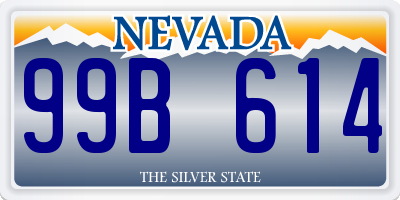 NV license plate 99B614
