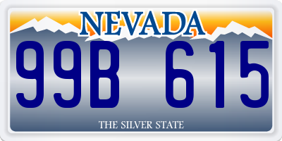 NV license plate 99B615