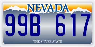 NV license plate 99B617