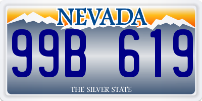 NV license plate 99B619