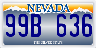 NV license plate 99B636