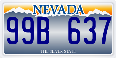 NV license plate 99B637