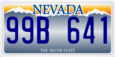 NV license plate 99B641