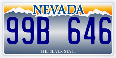 NV license plate 99B646