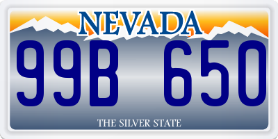NV license plate 99B650