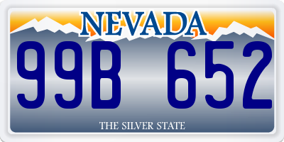 NV license plate 99B652