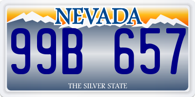 NV license plate 99B657