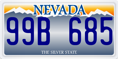 NV license plate 99B685
