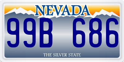 NV license plate 99B686