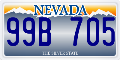 NV license plate 99B705