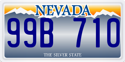 NV license plate 99B710