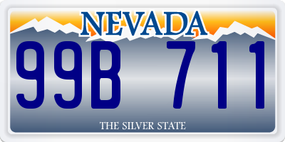 NV license plate 99B711