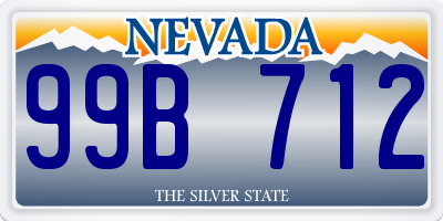 NV license plate 99B712